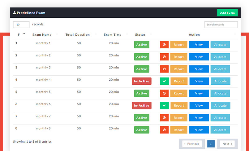 Online Test Series / Exam Pack Management